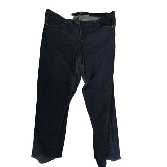 Universal Standard Mid Rise Skinny Seine 32" Dark Indigo jeans women's size 22 - Picture 2 of 5